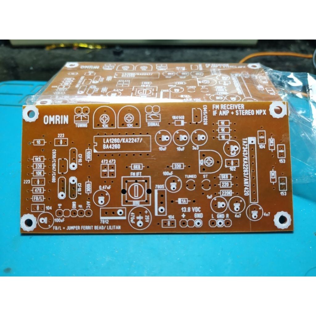 PCB radio tuner FM LA1260 KA2247 TA7343 stereo