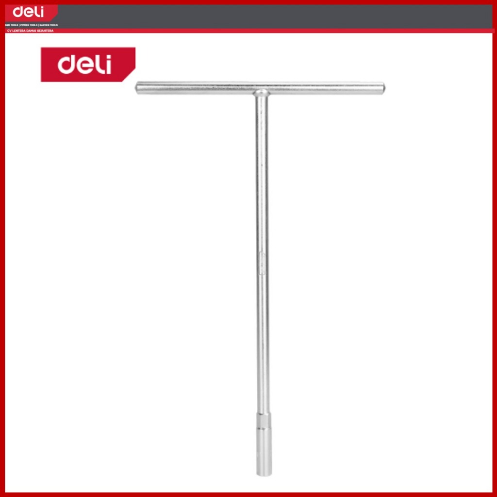 Deli T-Handle Socket Wrench 8mm (silver) EDL08 / Kunci T Otomotif 8mm