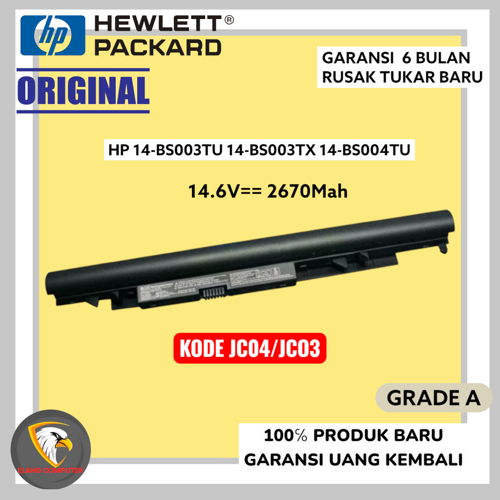 Baterai Original Hp 14-BS003TU 14-BS003TX 14-BS004TU JC04 JC03