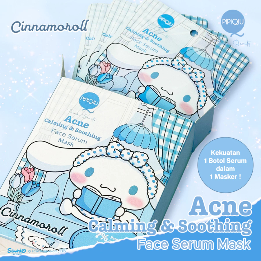 Pipiqiu Acne Calming & Soothing Face Serum Mask Cinnamoroll 25gr