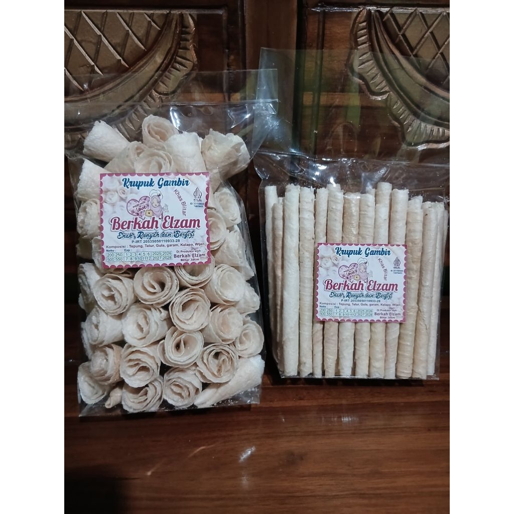 

1 PAKET KRUPUK GAMBIR MANIS CONTONG VANILI DAN GULUNG VANILI WIJEN