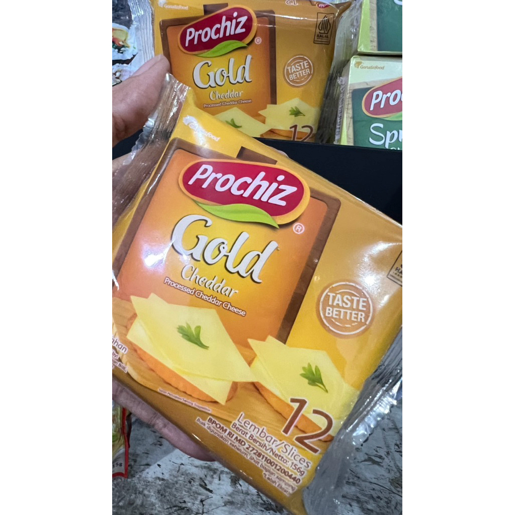 

Prochiz Gold Keju Cheddar isi 12 slice