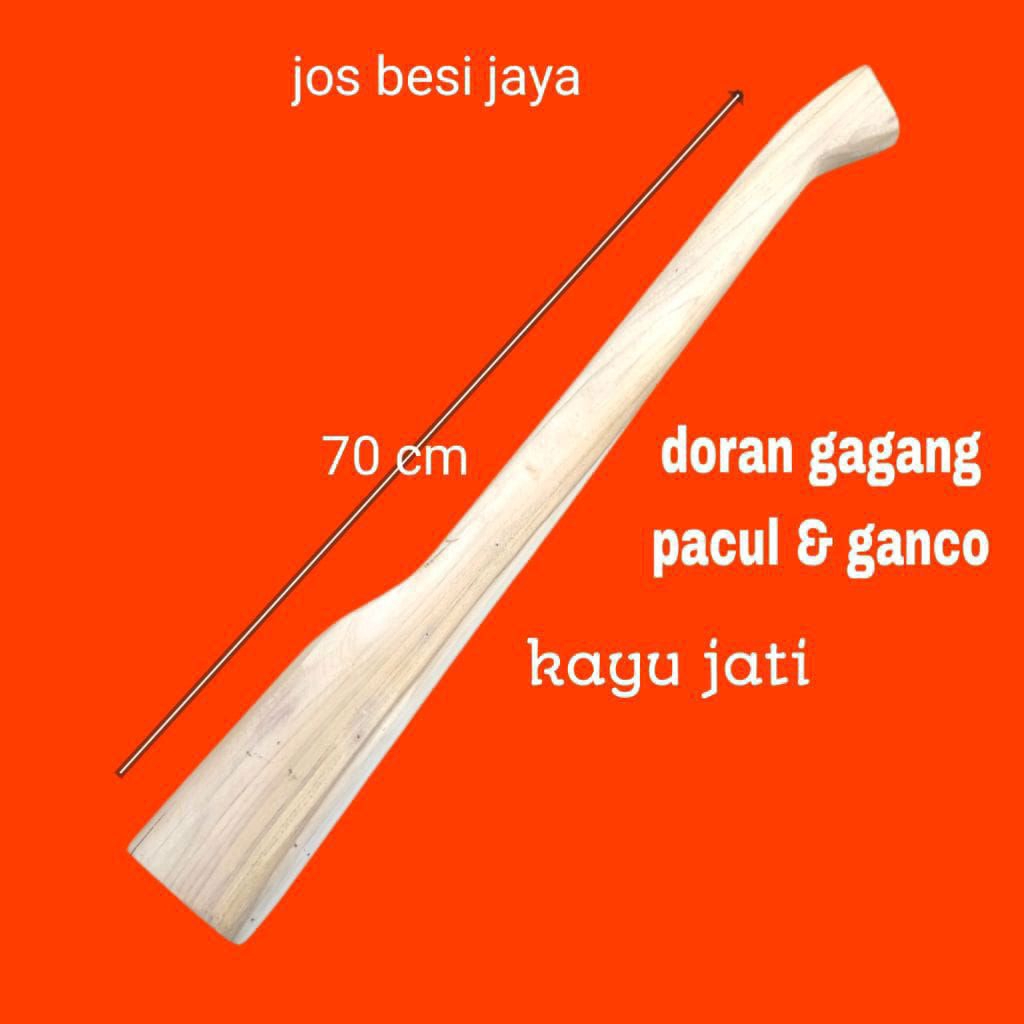 Cek DORANG GAGANG  CANGKUL BAHAN KAYU JATI TUA 70 CM