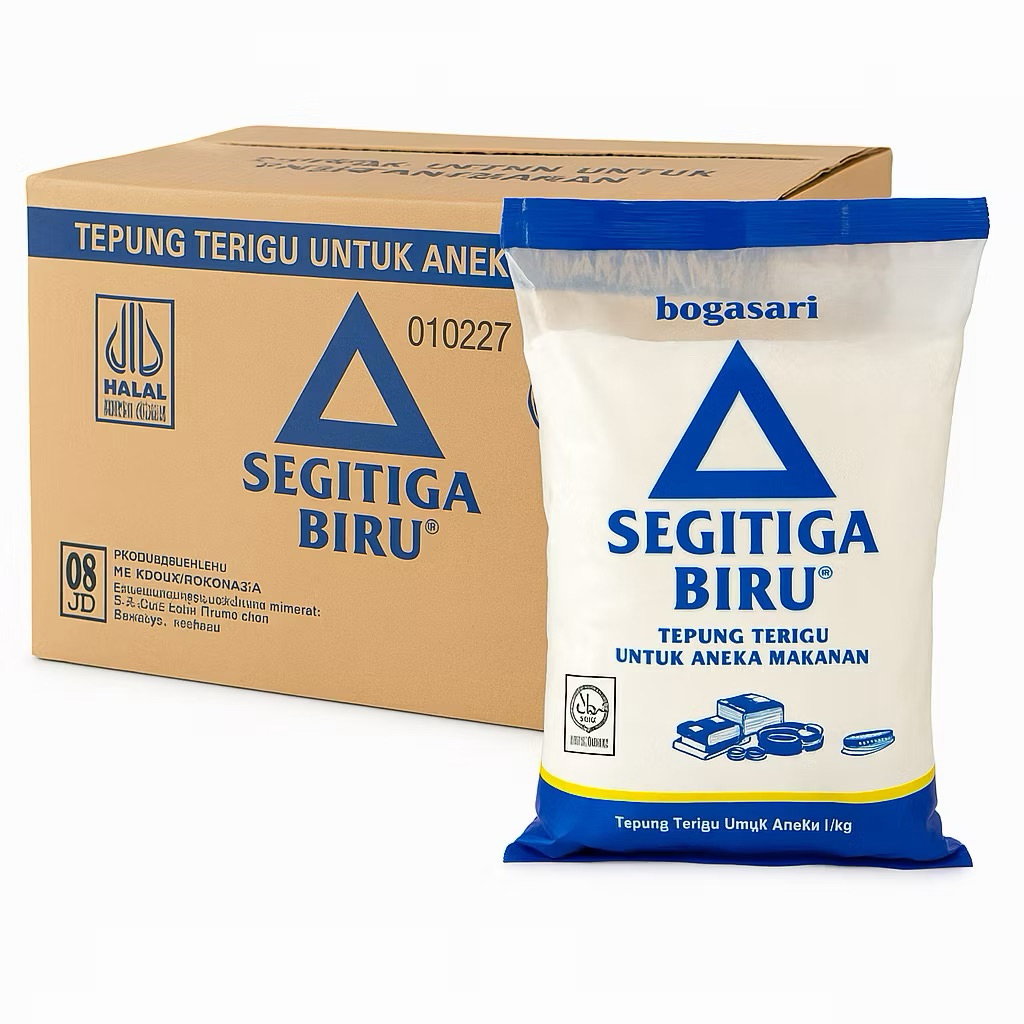

TEPUNG TERIGU ECOPACK SEGITIGA BIRU 1 KG DUS ISI 12 PCS