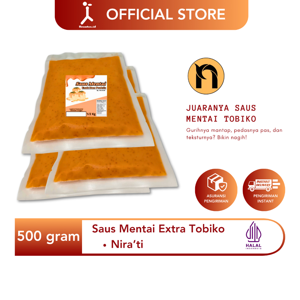 

BrontusID - Nira'ti Saus Mentai Tobiko - 500 gram