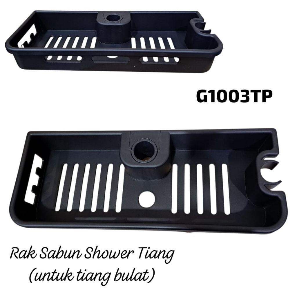 Rak Kamar Mandi Rak Sabun Shower Tiang/Tempat Sabun Shower ABS Premium Anti Karat/Rak Sabun Shower C