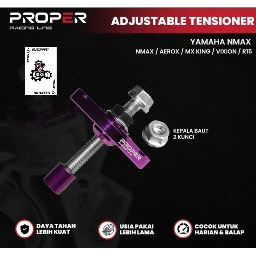 Adjustable Tensioner Nmax Aerox Lexi Mio M3 Fazzio Filano Freego Fino Soulgt Xride 125 PROPER RACING