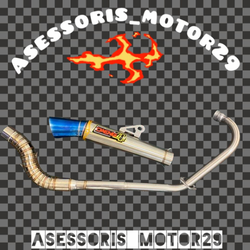 Knalpot Daeng4 Fulset leher Kobra Vixion new/old/satria fu inlet 50mm