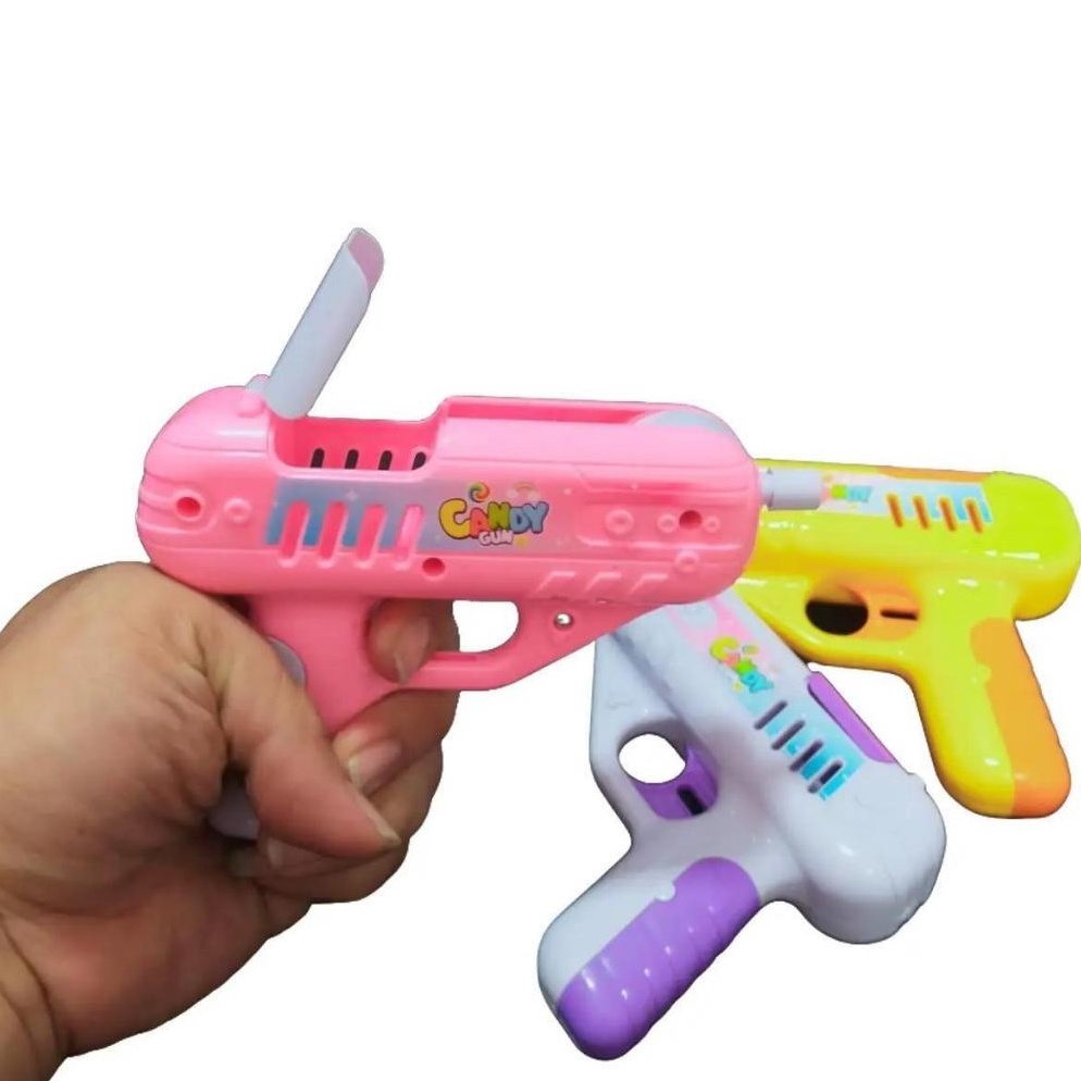Disc Mainan Pistol permen  Candy Gun  Lolipop Gun  POP UP CANDY GUN TOYS  TEMBAKAN PERMEN LOLIPOP