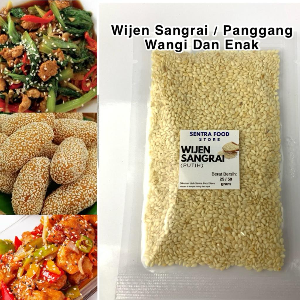 

Wijen Putih Panggang Wijen Putih Sangrai Enak Wangi | Toasted Roasted Sesame Seeds