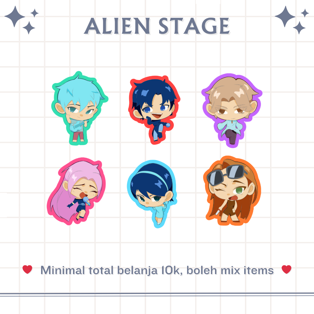 ALIEN STAGE CHIBI MERCH | VINYL STICKER ALNST | ALIENSTAGE