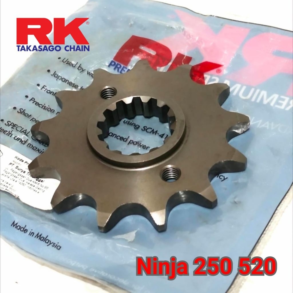 RK Gear Depan 520 Ninja 250 Karbu Ninja 250 Fi Injeksi Z250 R25 MT25 13T 14T 15T