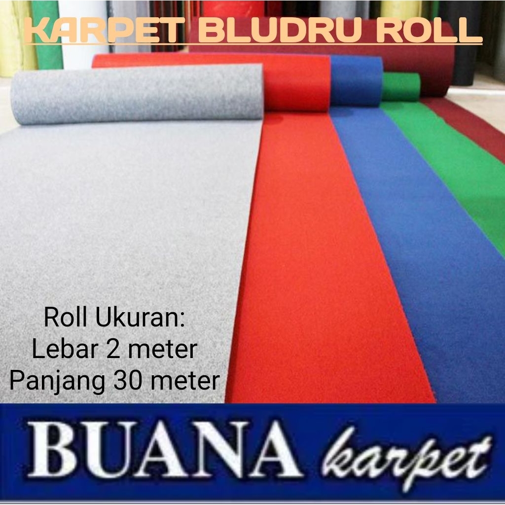 Karpet Bludru Masjid Panggung Buana Roll Serbaguna Panjang 30 Meter