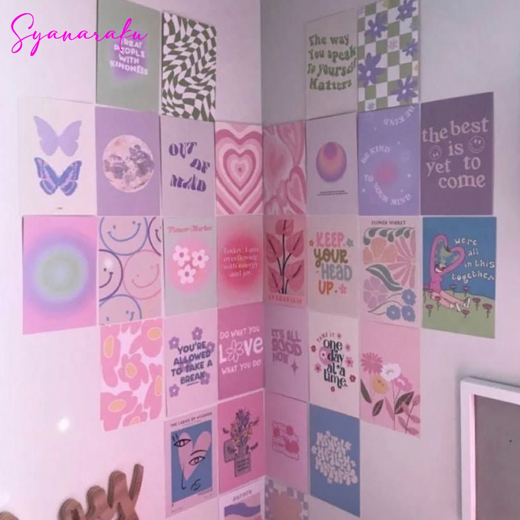 

(ISI 16) AESTHETIC WALL DECOR | POSTER DINDING KAMAR TERMURAH CUSTOM A6 A5