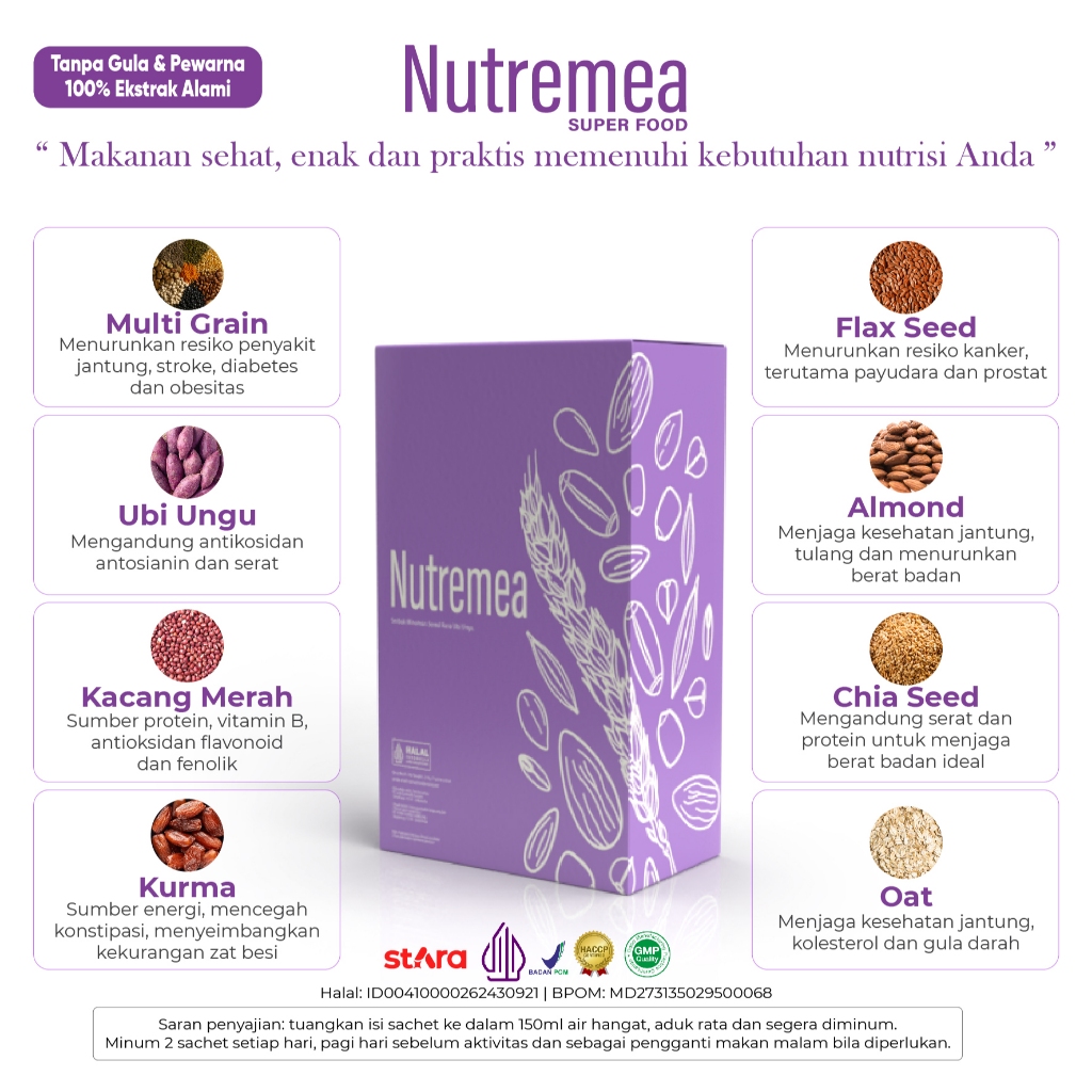 

NUTREMEA SUPER FOOD 1 BOX ISI 7 SACHET ORIGINAL