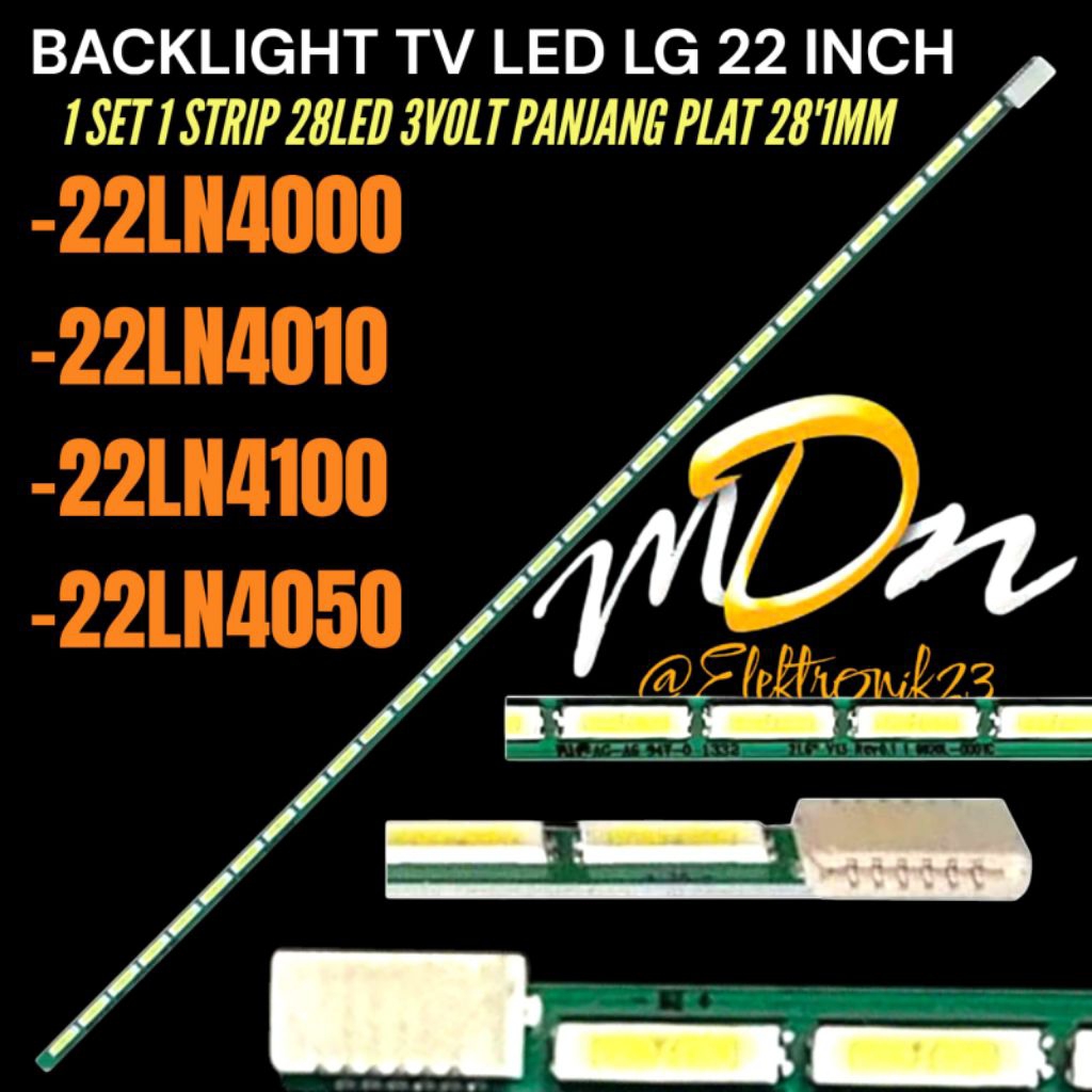 BACKLIGHT TV LED LG 22 INCH 22LN400- 22LN4010- 22LN4050- 22LN4100 BACKLIGHT TV LED LG 22 INCH