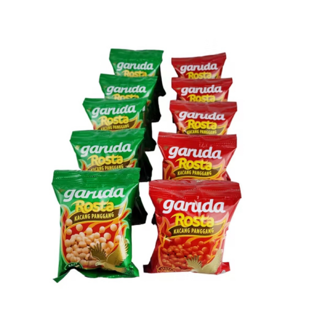 

Snack Grosir Garuda Rosta kacang panggang 1 renceng isi 10bks