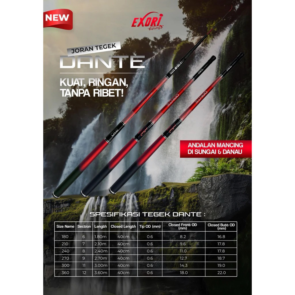 JORAN TEGEK EXORI DANTE RUAS 40CM RINGAN LENTUR
