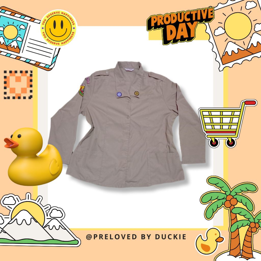 PRELOVED BY DUCKIE Seragam Pramuka Sekolah SMA/SMK/SMP– Preloved Size L