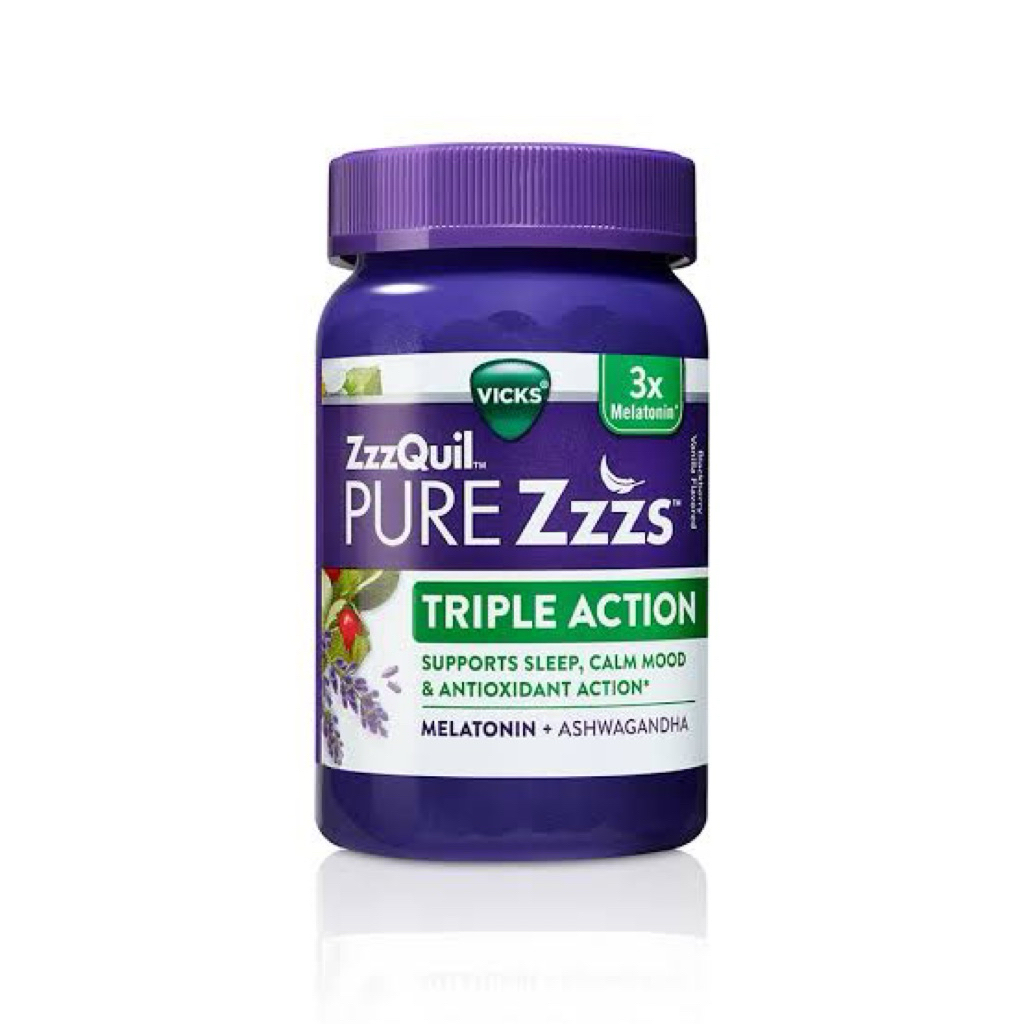 [IMPORT 6 MG] Vicks ZzzQuil Pure Zzzs Melatonin Chamomile Lavender 2mg & Vicks Zzzquil Pure Zzzs Tri