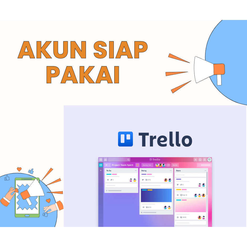AKUN TRELLO FRESH – LANGSUNG BISA DIGUNAKAN