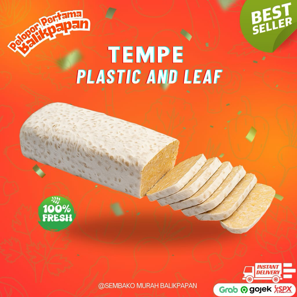 

tempe plastik dan tempe daun