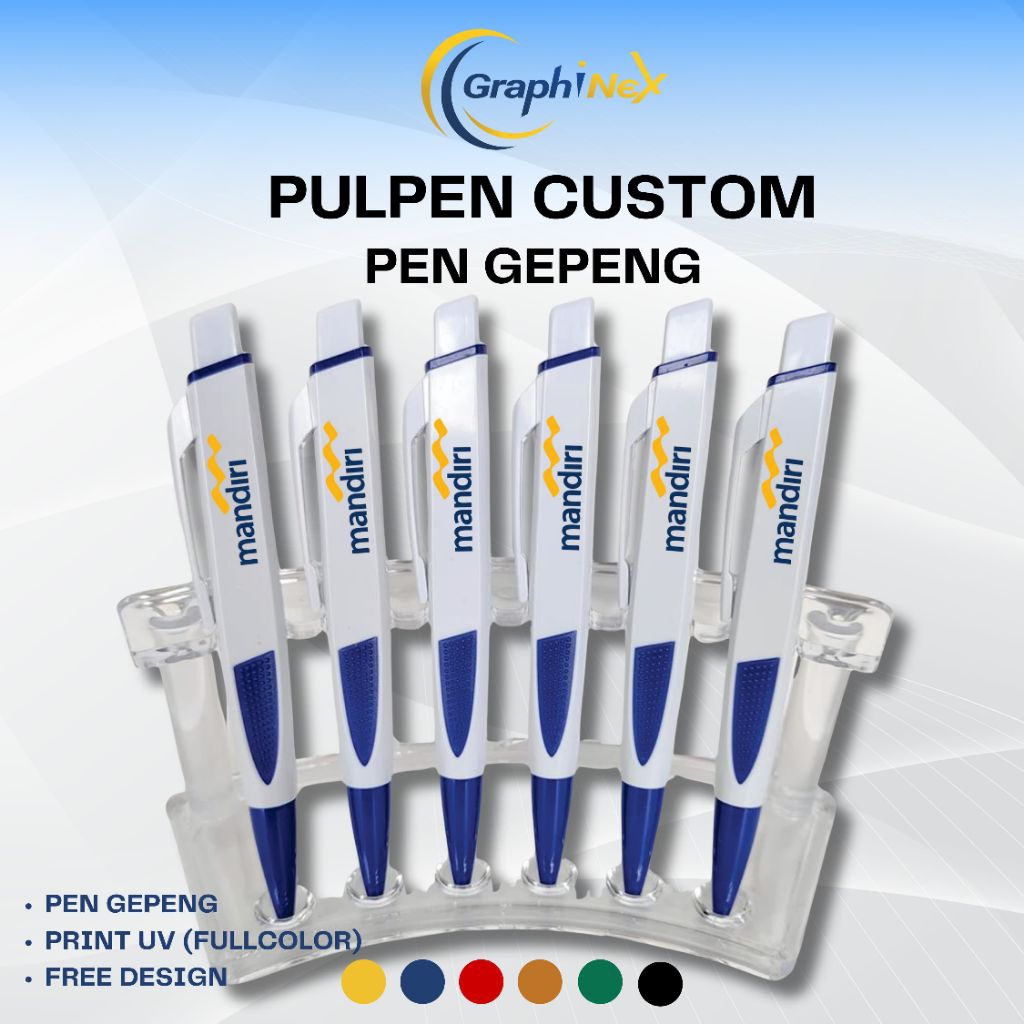 Pulpen Custom / Pulpen gepeng Custom / Pulpen custom Nama / pulpen custom Logo