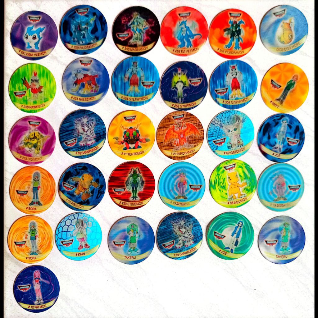 Tazos Digimon 3D 31 Pcs