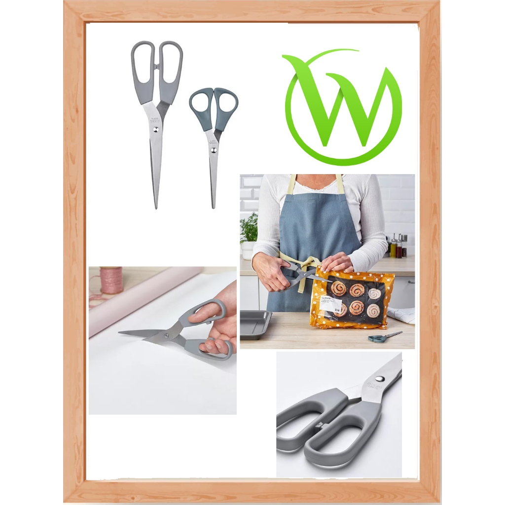 

Gunting normal kidal SVARDFISK Scissors, set isi 2 , baja tahan karat abu-abu/abu-abu toska