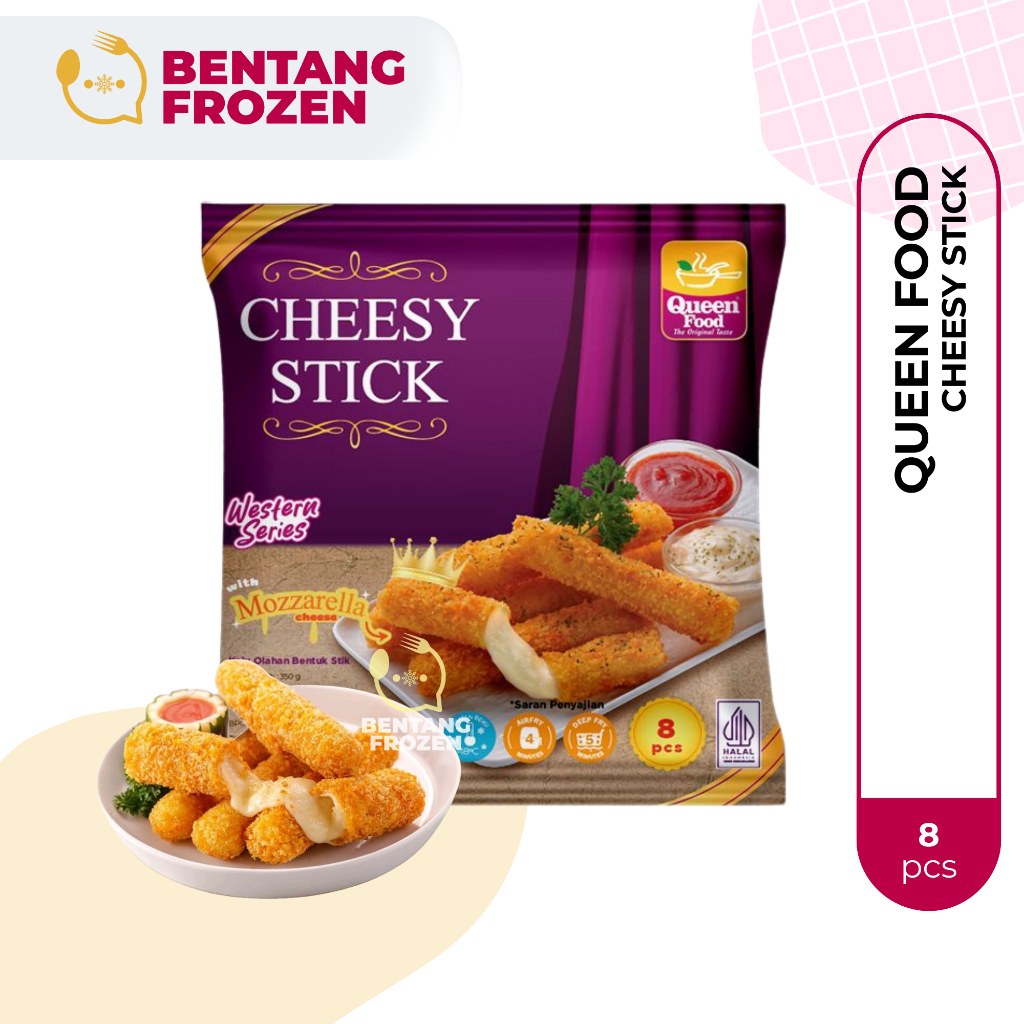 

Queen Food Cheesy Stick 310gr Isi 8 Pcs / Mozarella Goreng