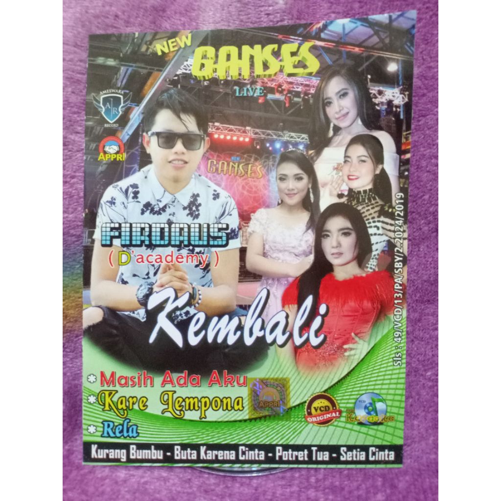 VCD NEW GANSES KEMBALI