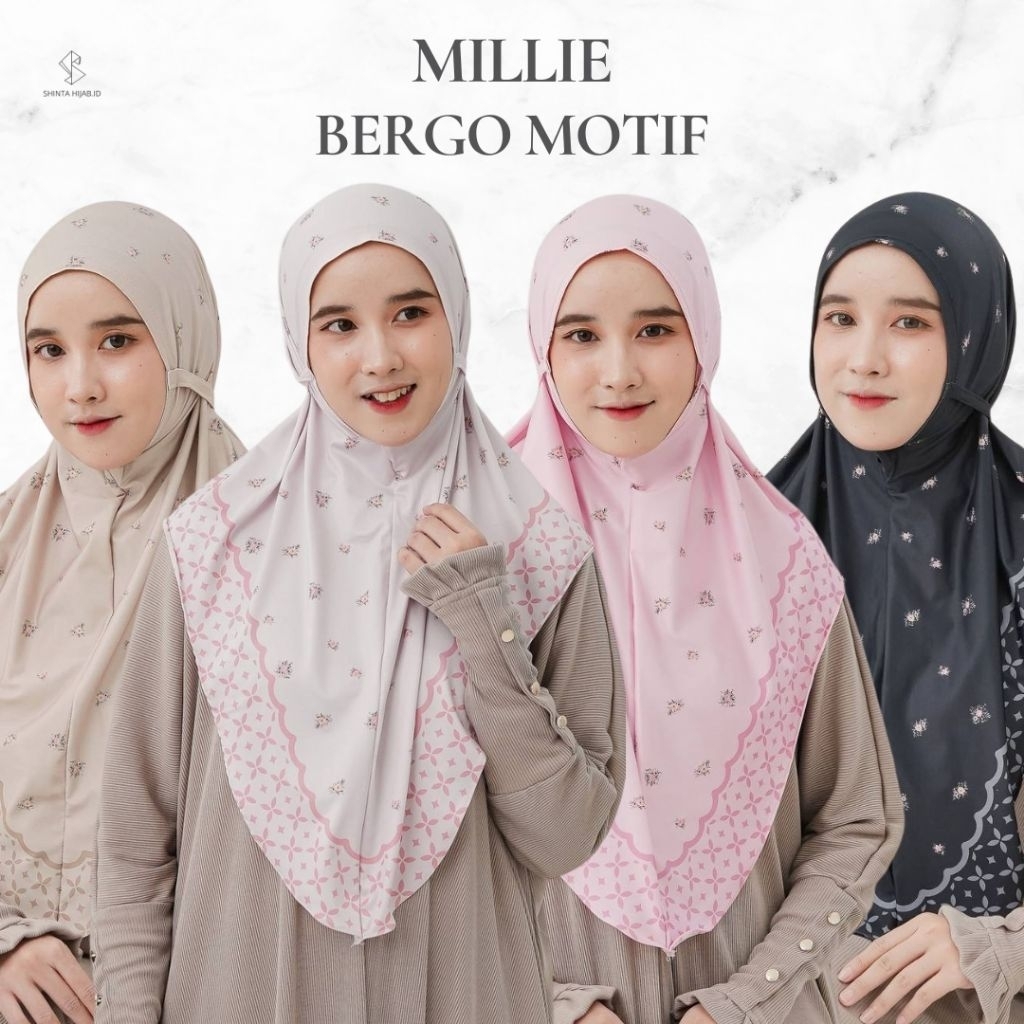Hijab Instant Millie Bergo Motif