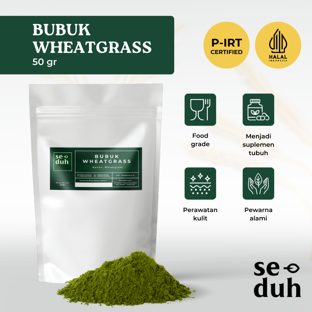 

SEDUH TEA & TISANE | Bubuk Rumput Gandum / Wheatgrass Extract Powder / Vagetable Powder 50 gram