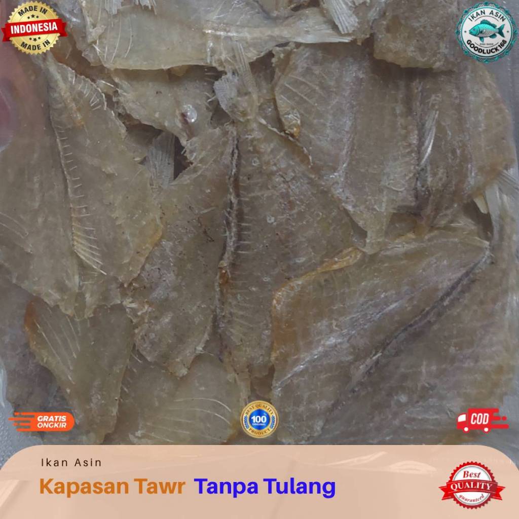 

Ikan Asin Kapasan Tawar Belah Tanpa Tulang Tipis Kerupuk Super 250gram, 500gram, 1kg