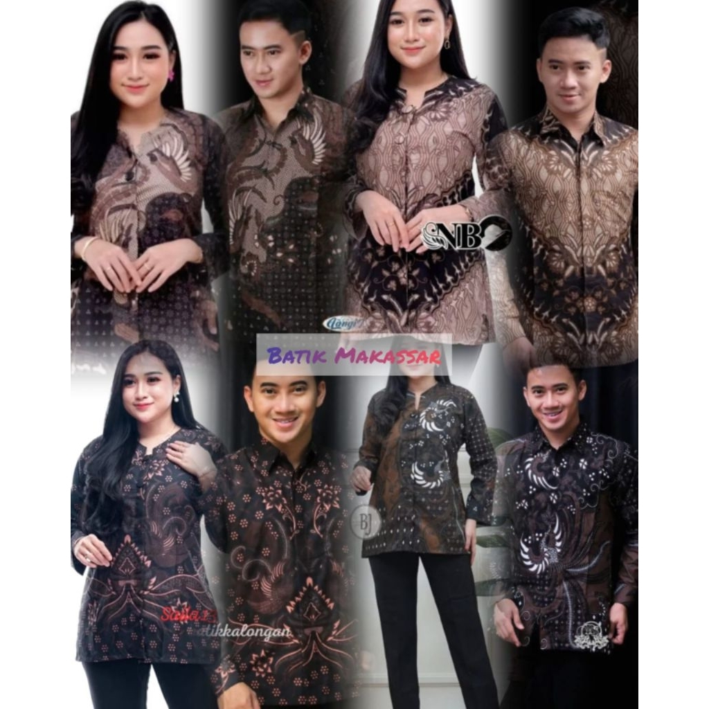 BATIK COUPLE TERLARIS KEKINIAN MAKASSAR HALUS LEMBUT NYAMAN