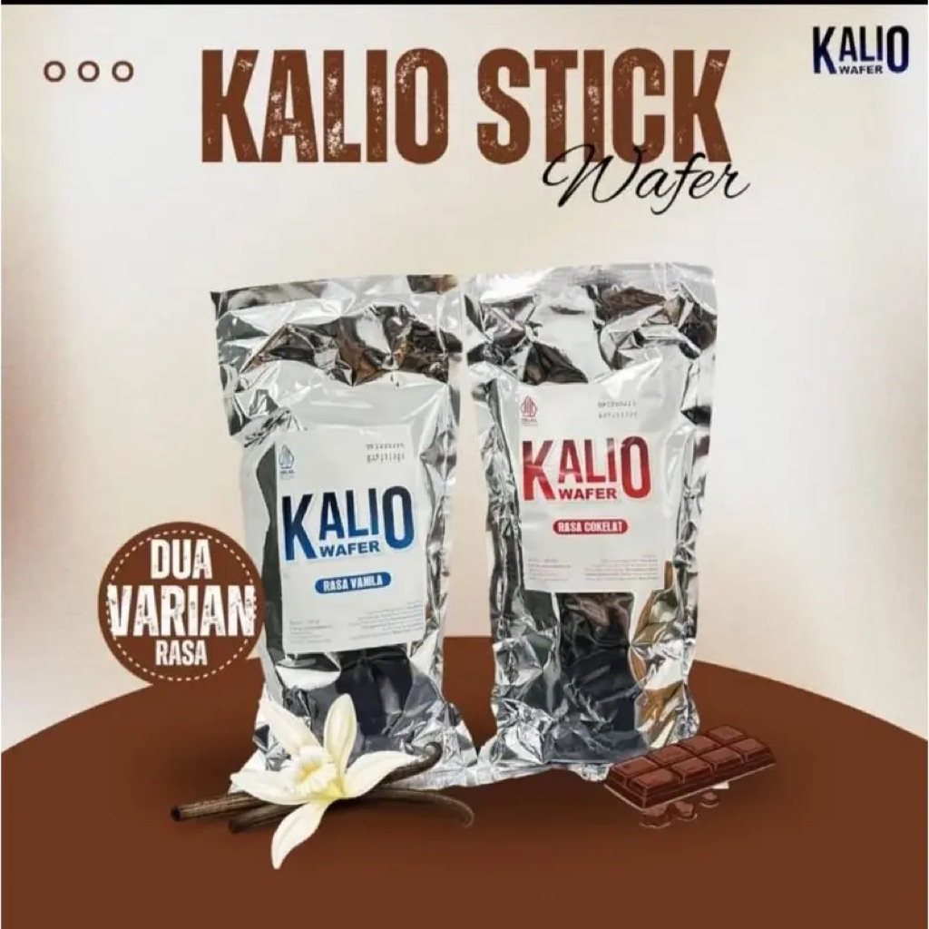 

Wafer Kalio ~ Snack Wafer Rasa Cokelat dan Susu Renyah Bentuk Stick Segitiga