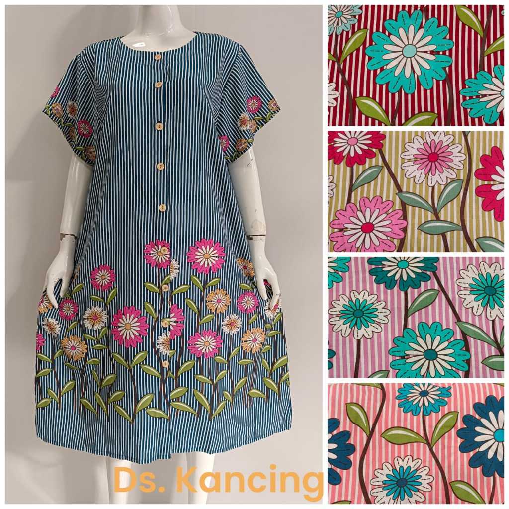 Daster Chibi Dewasa Lengan Pendek HAP FULL KANCING