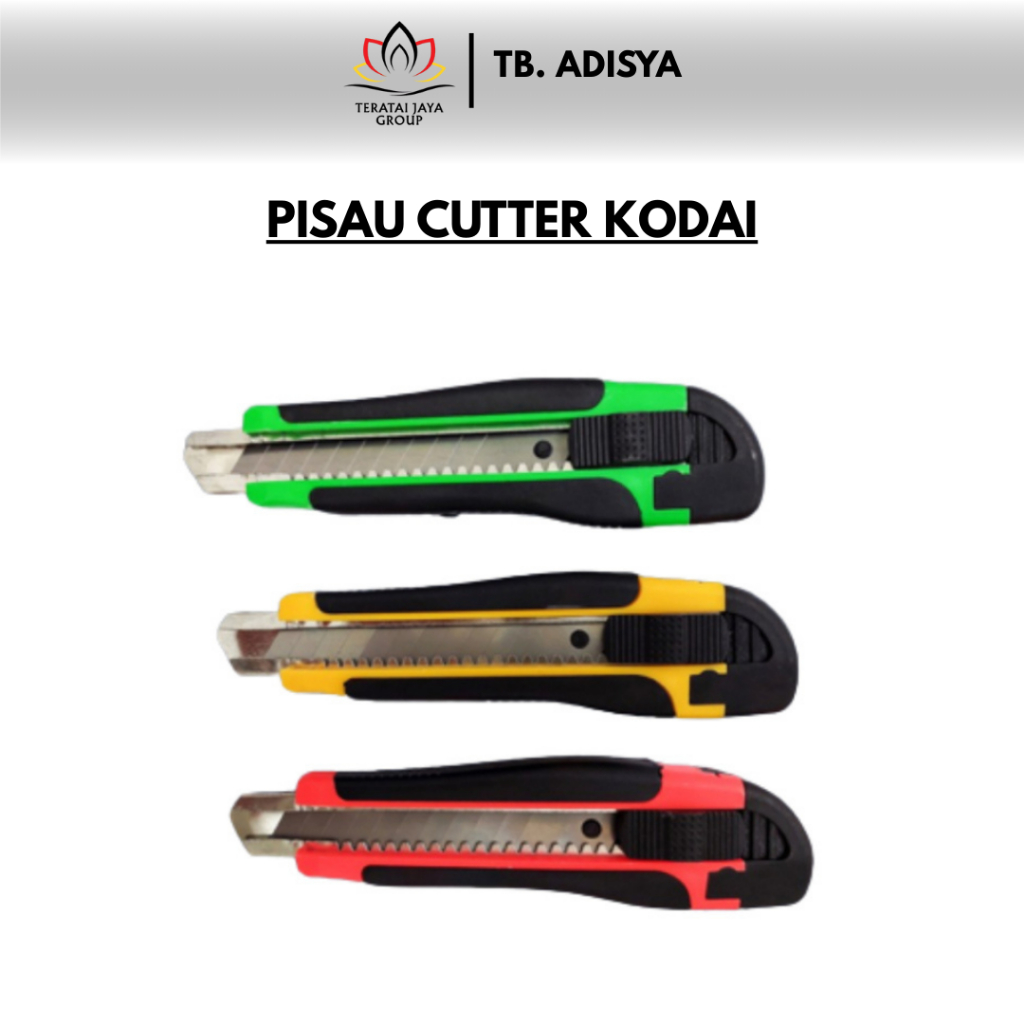 

Pisau Cutter Kodai Gagang Karet Auto Lock [WARNA DIKIRIM RANDOM]