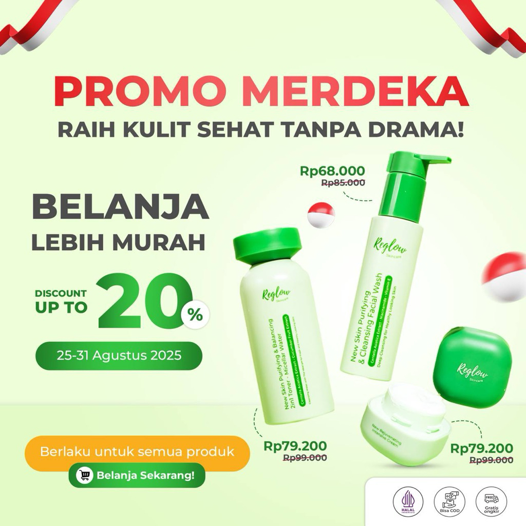 Reglow Skincare Acne Series Untuk Kulit Berminyak Serta Brutusan Dan Penghilang Bekas Jerawat By Reg