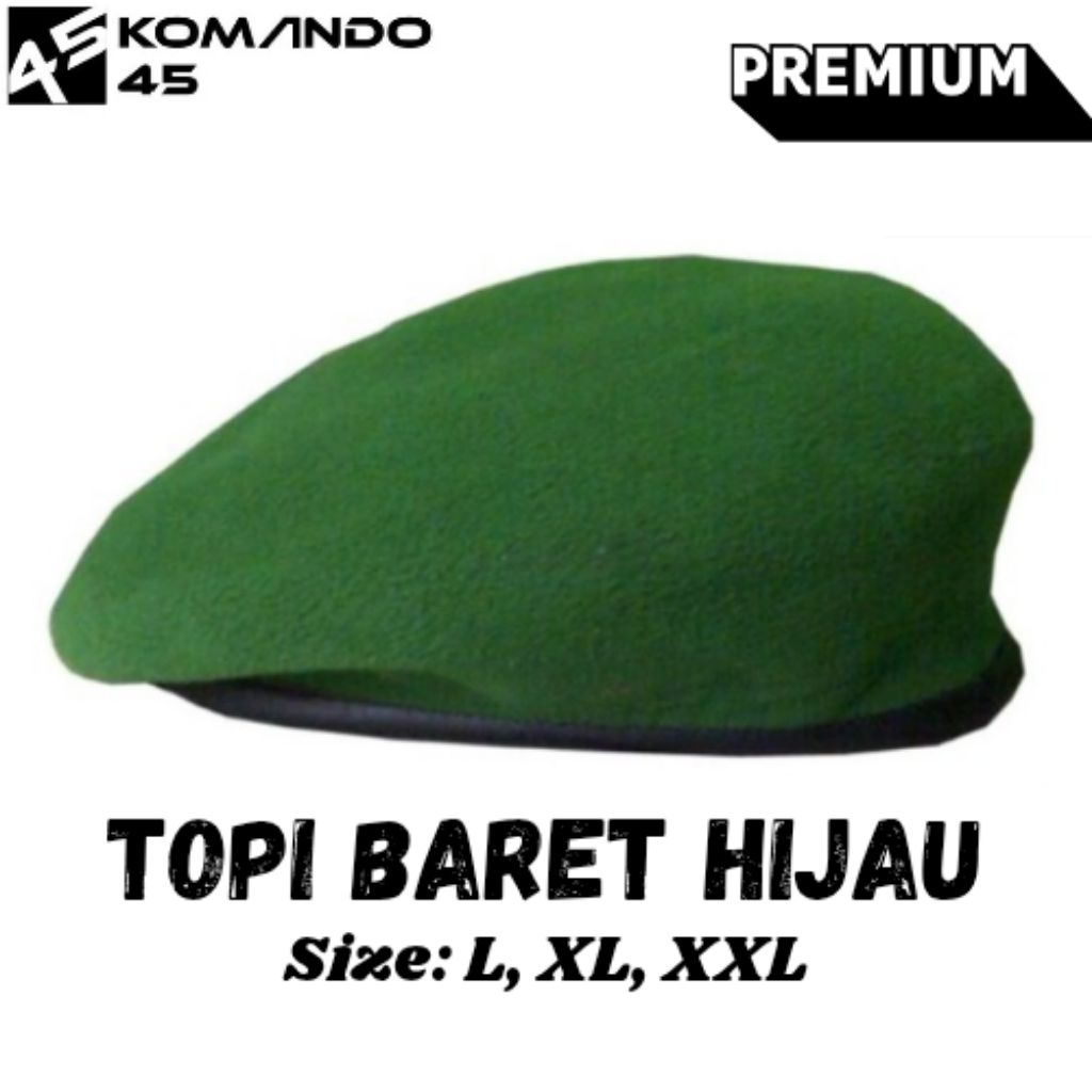 Topi Baret Hijau || Topi Baret Hijau Laken Premium || Baret Hizbul Wathan