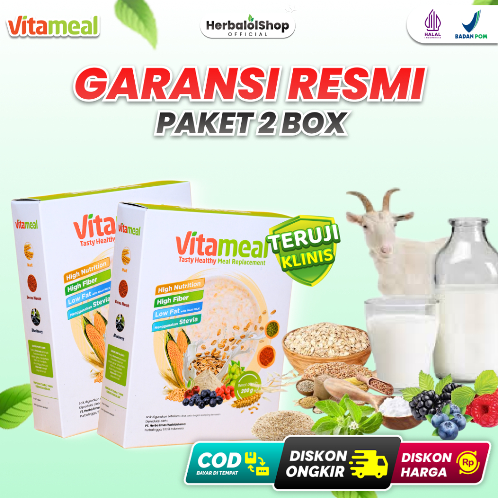 

Vitameal Paket 2 Box Original 200gr Untuk Turunkan Gula Darah Diabetes