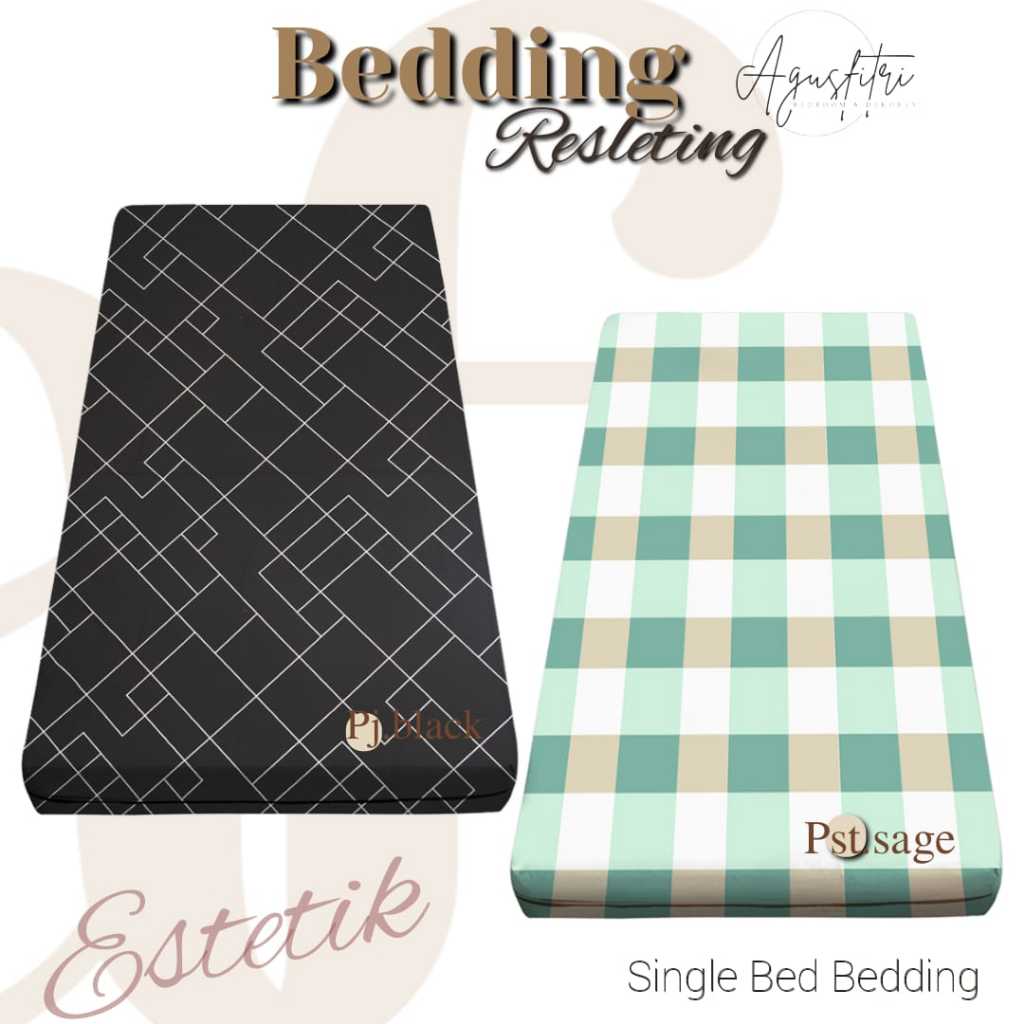 Sarung Kasur Busa Resleting 90x200x15 Sprei Resleting Single Bed 80x200 90x200 100x200 120x200