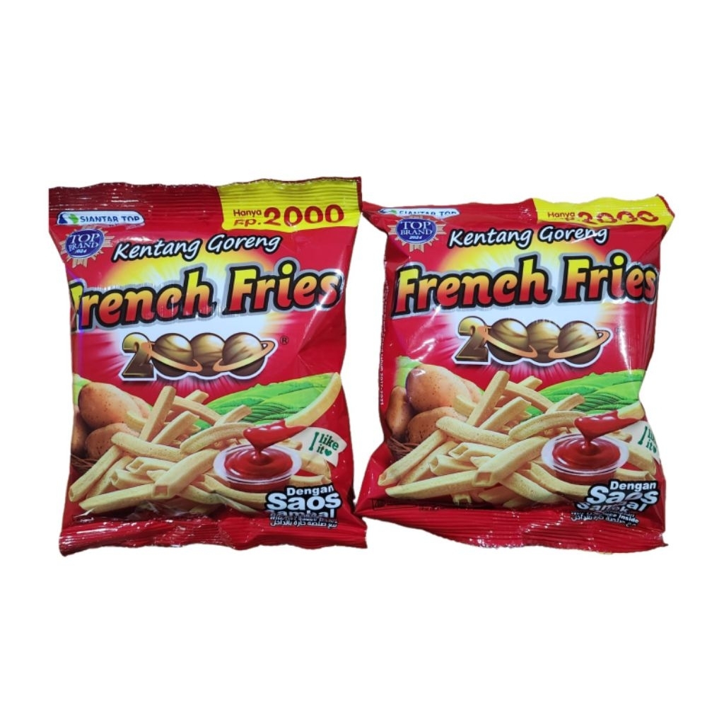 

SNACK FRENCH FRIES 16 GR SAOS SAMBAL COLEK 2000 ECERAN RENCENG KENTANG GORENG SAMBEL COLEK SAOS TOMAT