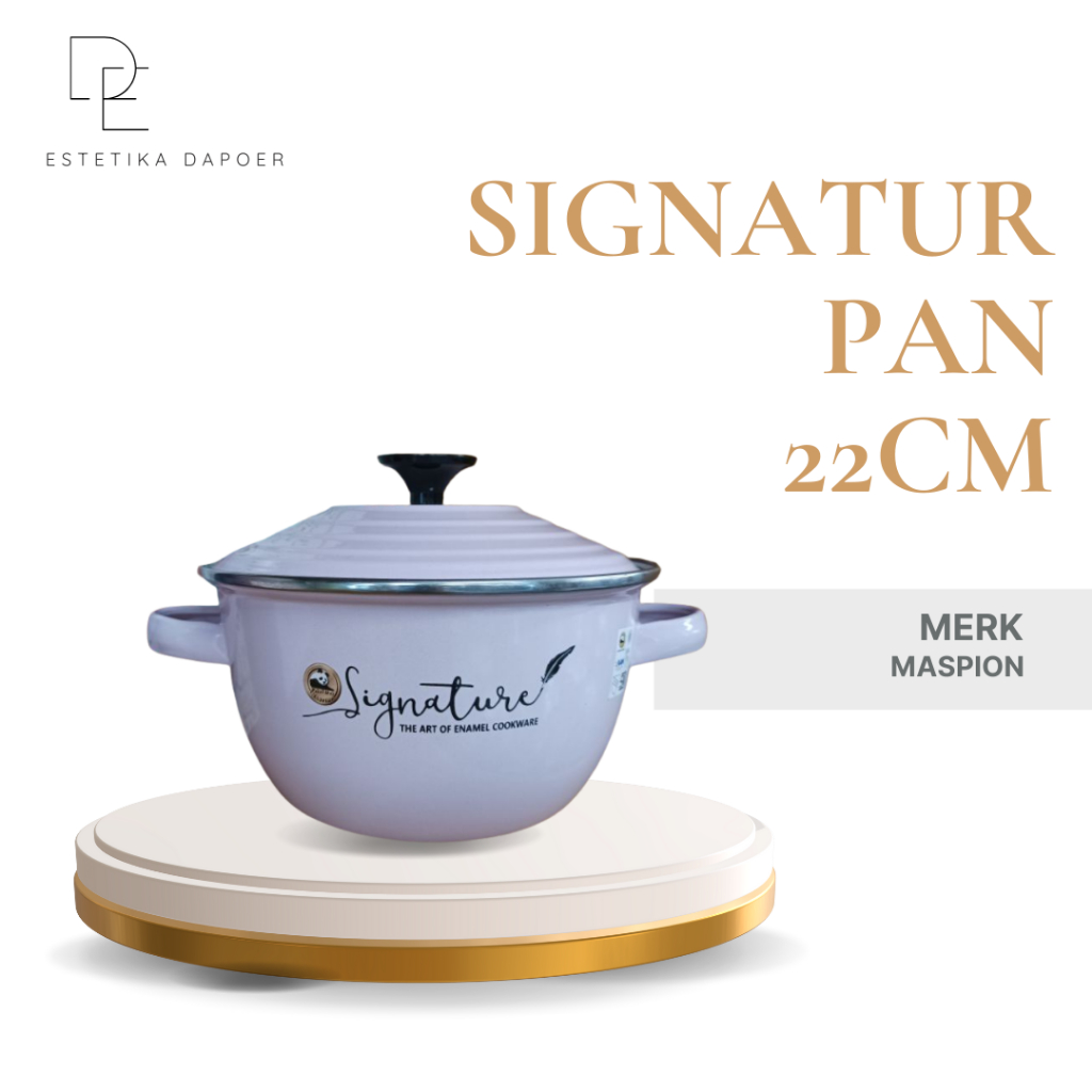 Panci Enamel Pastel Signature 22cm Maspion | Panci 22cm Maspion