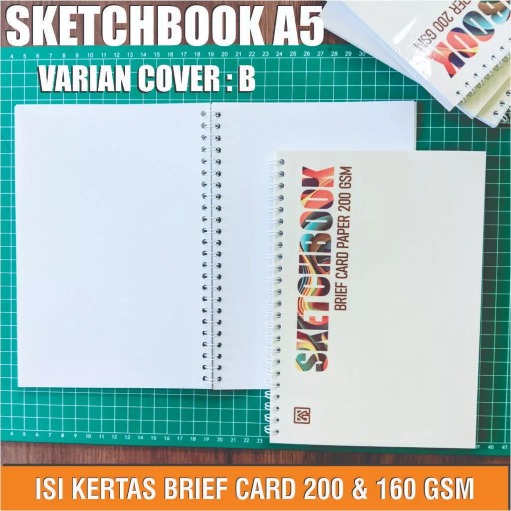 

[100%ORI/REAL pict] Sketchbook / Scrapbook A5 Cover Laminasi Glossy, Anti Air