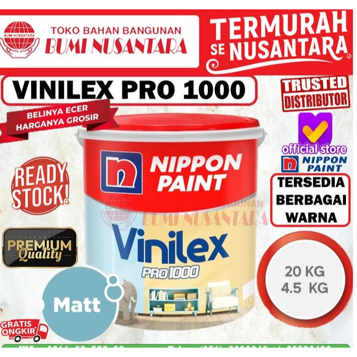 Vinilex Pro 1000 5kg Cat Tembok Vinilex Pro 5kg - Putih