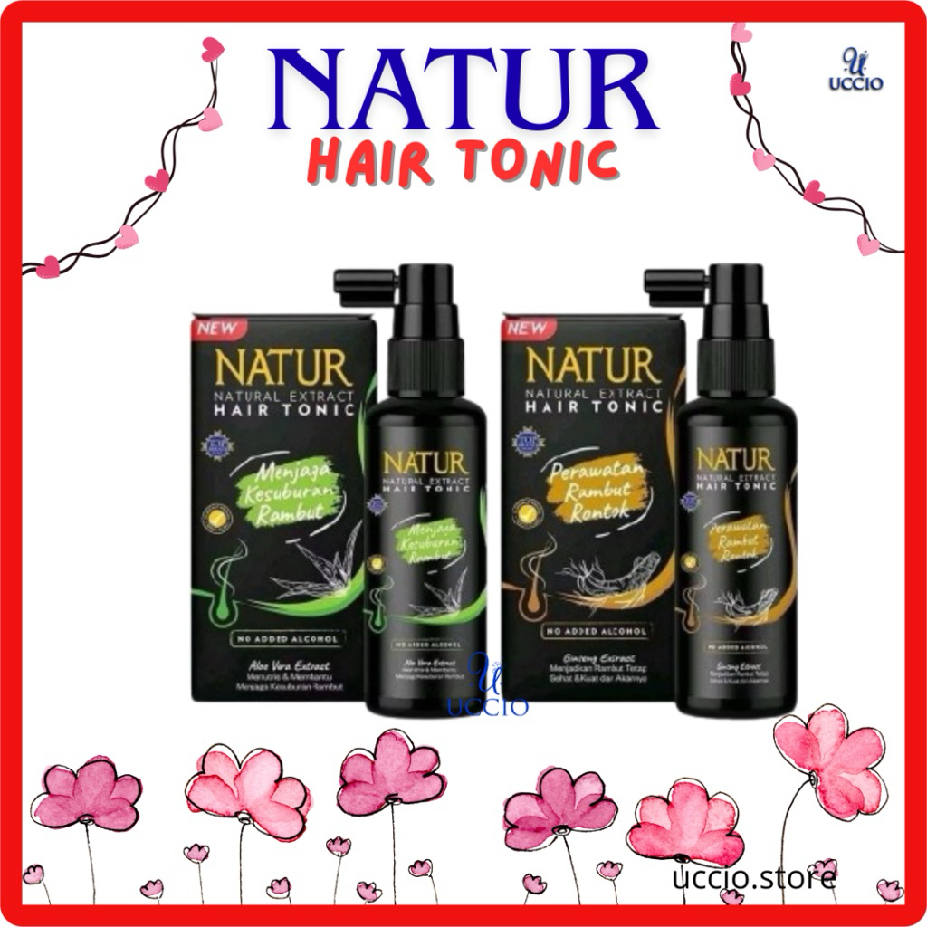 Natur Hair Tonic Aloe Vera / Ginseng – Tonik Rambut Rontok & Menumbuhkan Rambut