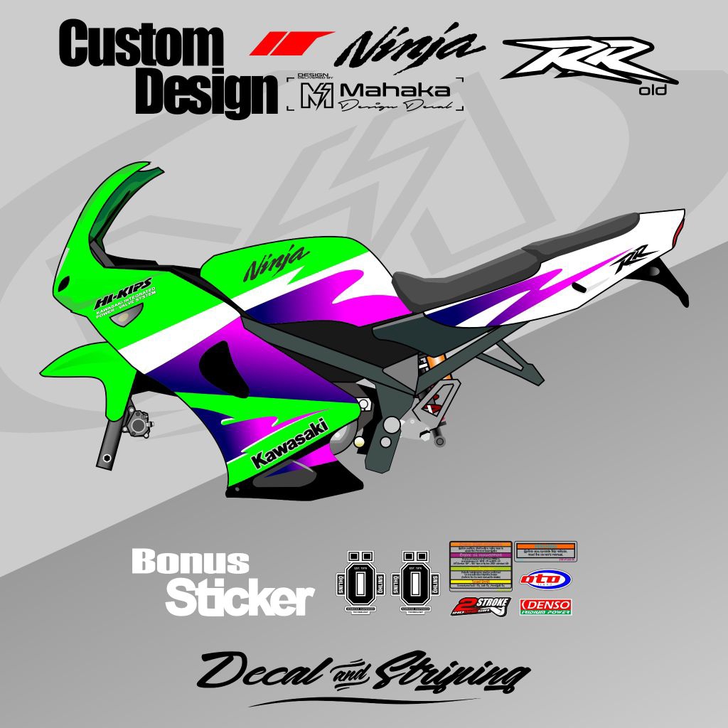 ( COD ) Striping decalkits ninja rr 150 old livery ksr mhk