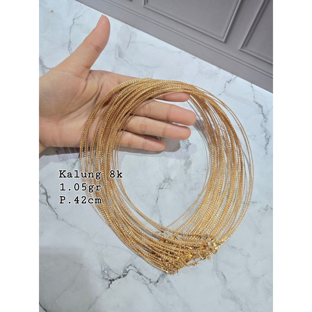 Kalung Choker Flexsibel Emas Rosegold