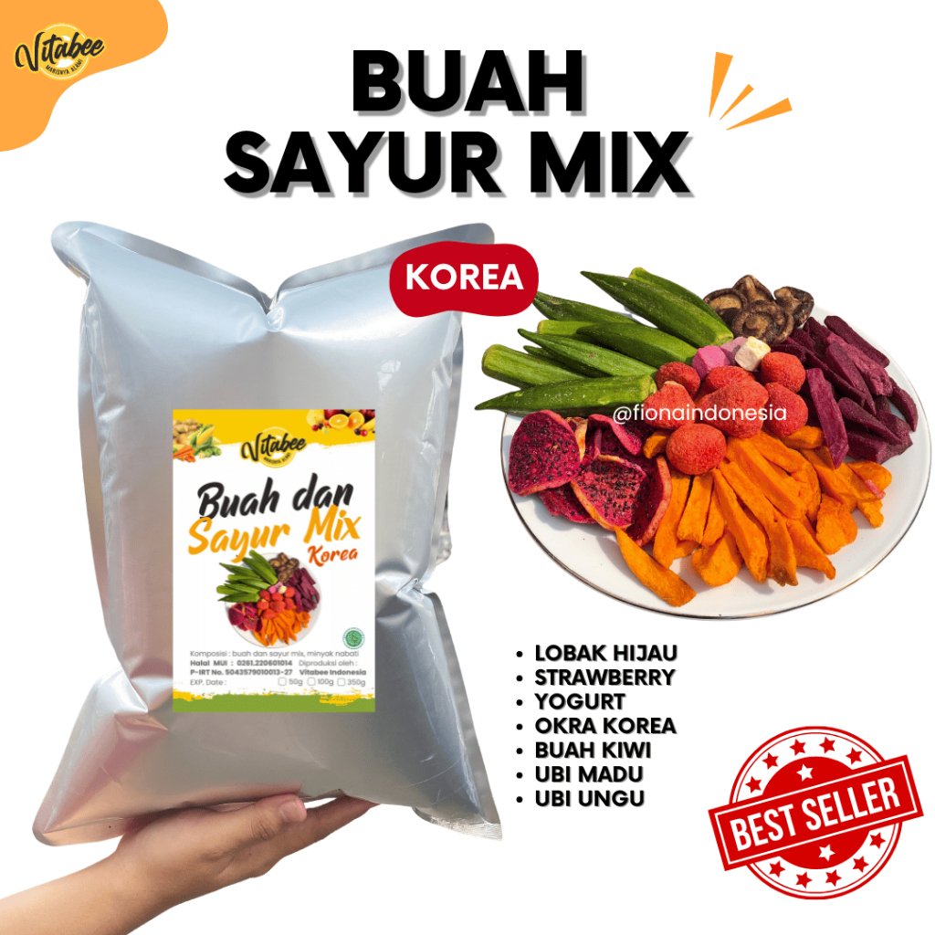 

FIONA Keripik Buah dan Sayur Mix 350 gram - Okra Wortel Apel Salak Pisang